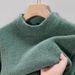 Men's Clothing Plus Velvet Thickened Simple Knitted Sweater Winter Men's Fleece-Lined Thick Knit Sweater - Winter Casual Pullover For Comfort & Style_viptrois.com