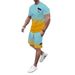 Men's Clothing Trendy Summer Casual Sports Shorts Short Sleeved T Shirt Suit_viptrois.com