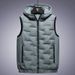 Men's Clothing 2024 NEW Foreign Trade Yh Down Cotton Vest Hooded Thickened Autumn And Winter Leisure Fashion Waistcoat Warm Cotton Jacket_viptrois.com