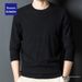 Romon Long Sleeve T-Shirt For Men, Spring And Autumn Round Neck Sweater, Thin Men's Business Casual Knitted Top By Dream_viptrois.com