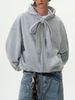 "Men's Retro Hooded Sweatshirt Cardigan – Versatile Tie-Up Design, Warm Winter Coat & Casual Jacket Alternative"_viptrois.com