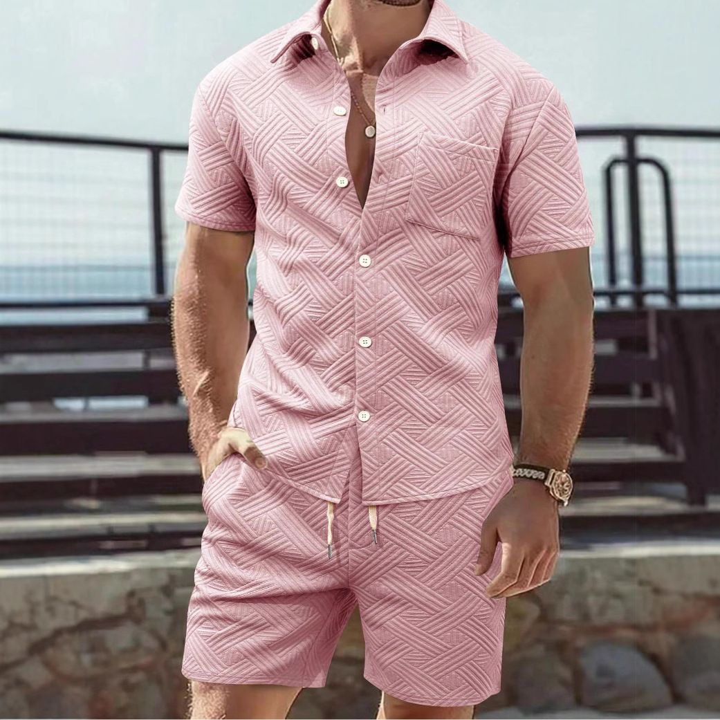 Men's Clothing Leisure Summer Avant Garde Fashion Loose Suit_viptrois.com