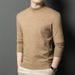 Pure Cross-Border Winter New Style Fine Wool Half Turtleneck Warm Knitted Young And Middle-Aged Casual Solid Color_viptrois.com