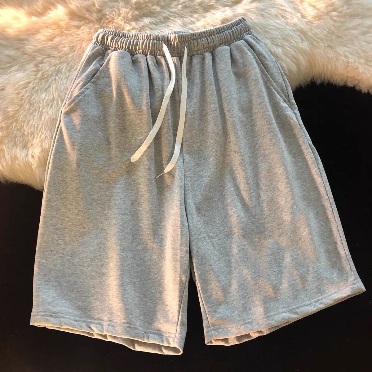 Set Of Men's Fasable Plaid Short Sleeved T-shirt, Summer New Youth Quick Drying Ultra-thin Shorts, Two-piece Set_viptrois.com