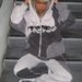 Street Style Men's Women's Patchwork Color Contrast Zippered Hoodie With Open Thread Design, Loose Fitting Jacket And_viptrois.com