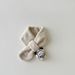 Children's scarf and gloves two-piece windproof warm cross plush baby bib_viptrois.com