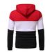 Men's Clothing autumn and winter men's clothing 3 color splicing pullover hooded casual men's sweater jacket_viptrois.com