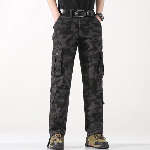 Pure Cargo Trendy Brand Camouflage Loose Straight Men's Breathable Military Training Long Pants Fashion Casual_viptrois.com