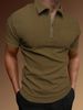 Men's Half Zip Polo Shirt - Breathable Summer Sport T-Shirt With Lapel Collar | Quick-Dry Fitness & Casual Short Sleeve Top_viptrois.com