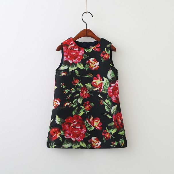 Mother & Kids New Children's Skirt Girls Full Printed Jacquard Vest Skirt DG Skirt Children's Clothing_viptrois.com