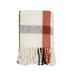 Unisex Thick beige warm scarf for women large plaid long tassel shawl_viptrois.com