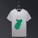 Men's Clothing Short Sleeved Trendy Brand Scarf Bear Heavyweight Men's T Shirt Mercerized Cotton High End Personality Large Size Slim Fit_viptrois.com