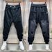 Men's Gradient Colorblock Jogger Pants | Streetwear Style Drop-Crotch Sweatpants | Relaxed Fit Tapered Cuff Casual Trousers_viptrois.com
