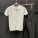 Men's Clothing Men's Short Sleeved Knitted Polo Shirt Ice Silk Thin Slim Lapel Summer Light Mature Casual Solid Color Top Versatile Trend_viptrois.com