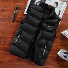Men's Winter Quilted Vest With Hood - Thickened Cotton Padded Waistcoat For Youth, Casual Slim Fit Jacket (Black, Khaki, Blue)_viptrois.com