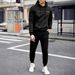 Men's Clothing Men's Knit Hoodie & Joggers Set - Printed Winter Casual Tracksuit_viptrois.com