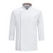 Men's Clothing Three Quarter Sleeves Adjustable Hotel Chef Work Clothes Catering Western Restaurant Bakery Back Kitchen High End White Work Clothes_viptrois.com