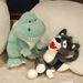 Hot Style Dinosaur Carrying Wolf Doll Doll Funny Homophonic Cute Pet Plush Pillow To Send Friends Creative Gift_viptrois.com