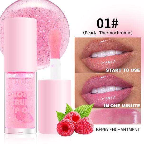 20 Colors Of Fruit Lip Gloss Moisturizing Temperature Changing Pearlescent Large Brush Head Liquid Lip Long Lasting Lip Glaze_viptrois.com