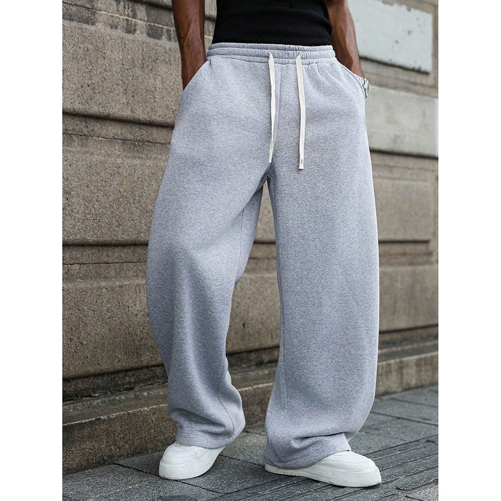 Men's Clothing Trendy Casual Pants For Men, Foreign Trade, Ready Stock, Drop Shipping, Loose Drawstring Sports Pants, Trendy And Versatile Long Pants_viptrois.com