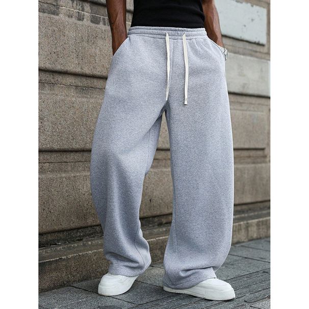 Men's Clothing Trendy Casual Pants For Men, Foreign Trade, Ready Stock, Drop Shipping, Loose Drawstring Sports Pants, Trendy And Versatile Long Pants_viptrois.com