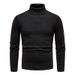 Men's High Neck Knit Sweater – Slim-Fit Pullover For Casual & College Style_viptrois.com