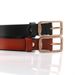 New women's genuine leather versatile belt two-layer cowhide pin buckle decorative belt student trendy trouser belt _viptrois.com