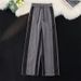 Men's Clothing Retro Casual Pants Summer Side Contrast Striped Sports Pants Drape Leg Pants Loose Wide Leg Sweatpants_viptrois.com