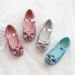 Children's Shoes 2023 Spring and Autumn New Arrival Sequined Bow Crystal Shoes Korean Style Flat Princess Casual Girl's Leather Shoes_viptrois.com