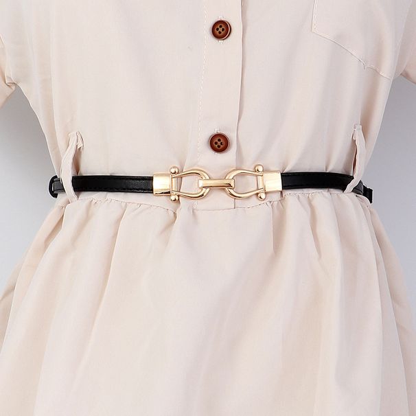 Women's Elegant Thin Stretchable Korean Style Unique Versatile Fashion Waist Belt Decorative Waistband_viptrois.com