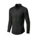Pulse Pulse Men Long Sleeve Non-Iron Business Formal Slim Fit Korean Style Professional Office Men's White Casual Suit Shirt_viptrois.com