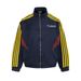 American High Street Three-Stripe Stand Collar Cardigan Sweatshirt Men's Personality Loose Patchwork Color-Block Spring_viptrois.com