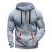 Men's Fashion Hooded Sweatshirt – Trendy Zip-Up Pullover With Multi-Pockets, Slim Fit Casual Jumper (Black/Light Gray/Dark Gray/Green/Navy, S-XXL)_viptrois.com
