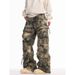 Men's Loose Fitting Cargo Pants Heavy Camouflage Long Trousers With Multi Pocket Design Retro Style For Spring Autumn_viptrois.com