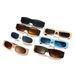 Retro Small Frame Sunglasses - Unisex Square Narrow Frame With Wide Legs (3 Sun Visor Styles, 2025 Color Matching)_viptrois.com