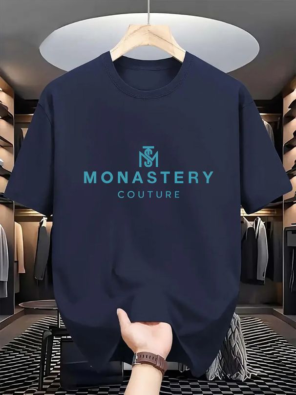 Men's Premium Comfort T-Shirt - Breathable Polyester, Relaxed Fit Streetwear (White/Navy/Black/Red/Khaki, S-XXL)_viptrois.com