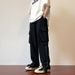 Loom Trendy Brand European And High Street Fashion Ins American Retro Workwear Men Loose Straight Zipper Split Pants_viptrois.com