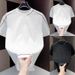 Men's Short Sleeve T-Shirt - Breathable & Comfortable Summer Casual Tee For Relaxed Fit - Solid Color Round Neck Top (Black, White)_viptrois.com