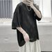 Men's Clothing Ice Silk Textured Short Sleeved Water Ripple Trendy Half Sleeved T Shirt_viptrois.com