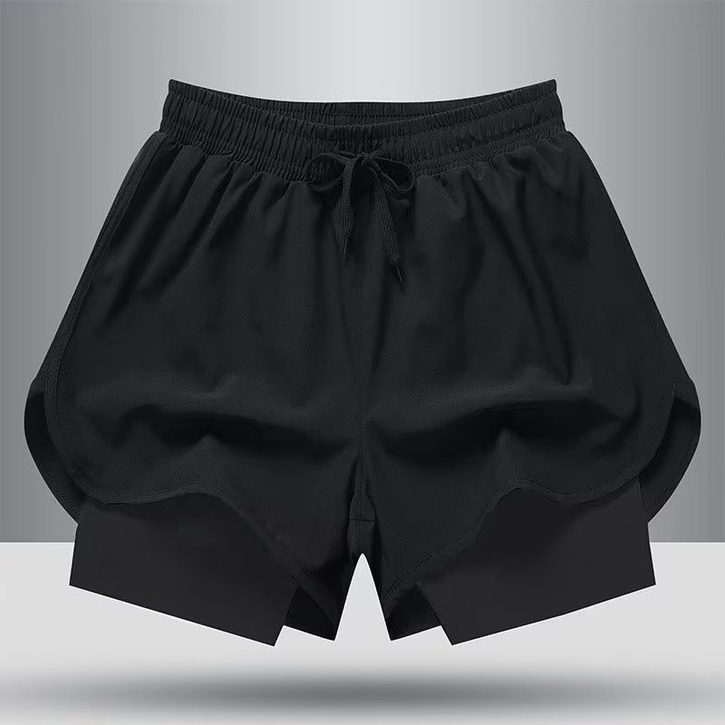 Men's Clothing Summer Sports Shorts Men's Quick Drying Running Basketball Training Fitness Mid Length Pants With Lining High Elastic_viptrois.com