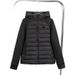 Women's Quilted Puffer Jacket with Silicone Triangle Print Hooded Short Coat Warm Outerwear for Petite Loose Fit Lightweight Winter_viptrois.com