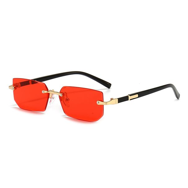 2025 Randlose Sonnenbrille Rechteck Mode Beliebte Frauen Männer Shades Kleine Quadratische Sonnenbrille Für Weiblich Männlich Sommer Reisen Oculos_viptrois.com