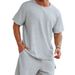 Men's Clothing Short Sleeved Shorts Suit Sports Leisure Vacation Two Piece T Shirt_viptrois.com