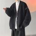 Men's Loose Lazy Style Sweater Jacket Autumn Winter Thickened Trendy Ins Couple Cardigan V-Neck Knitted_viptrois.com
