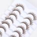 New Product Multi-pair Synthetic Eyelash Three-dimensional Curled Brown Eyelash Transparent Stem_viptrois.com