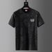 2024 Summer Embroidered Short-sleeved Men's T-shirt Korean Version Trendy Fashion Personalized Printed Half-sleeved Men's Mercerized Cotton Top Tide_viptrois.com