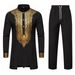New Ethnic Style Muslim Robe Casual Suit Men's Long Sleeve_viptrois.com