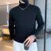 Winter men's high neck sweater with slim fit and thick bottom line, youth's solid color versatile knitted sweater for men_viptrois.com