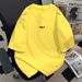 American 100% Pure Cotton T-shirt Summer Men's And Women's Short Niche Yellow Ins Letter Printed Half Sleeved Top_viptrois.com