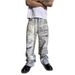 Digital Tie Dye Jeans, Hip-Hop Trendy Brand, Cool And Explosive Street Pants, Men's Loose Straight Leg Pants_viptrois.com